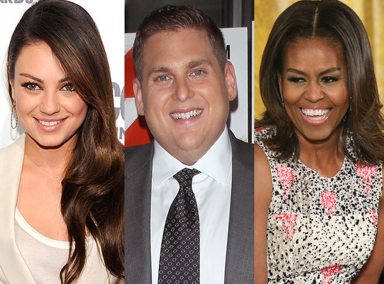 Michelle Obama, Jonah Hill, Mila Kunis Michelle Obama, Jonah Hill, Mila Kunis